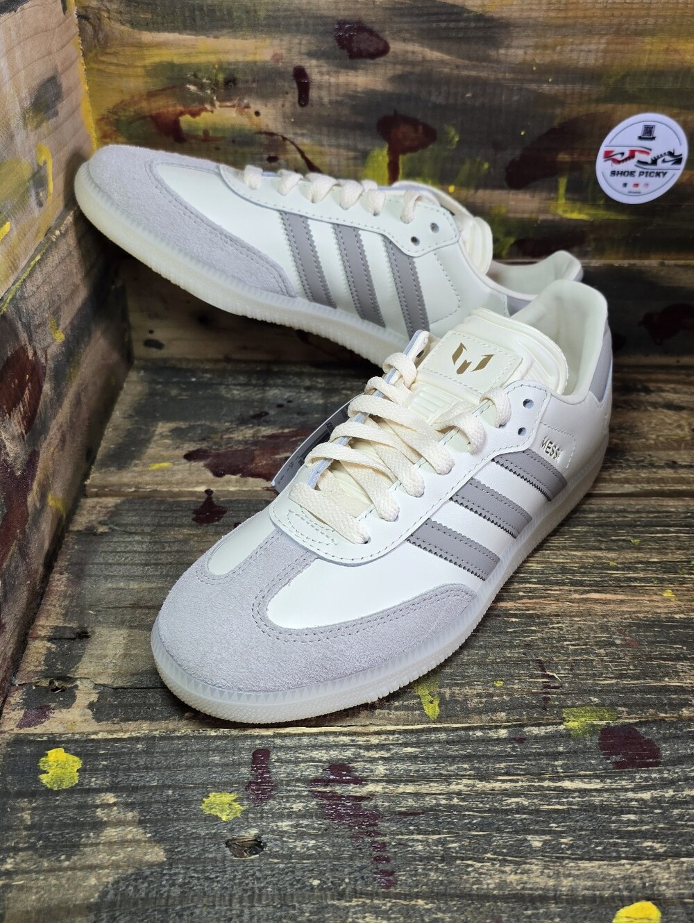 adidas x Lionel Messi Samba Messi Cream White Men Sz 6 Casual Shoes JQ0266 new
